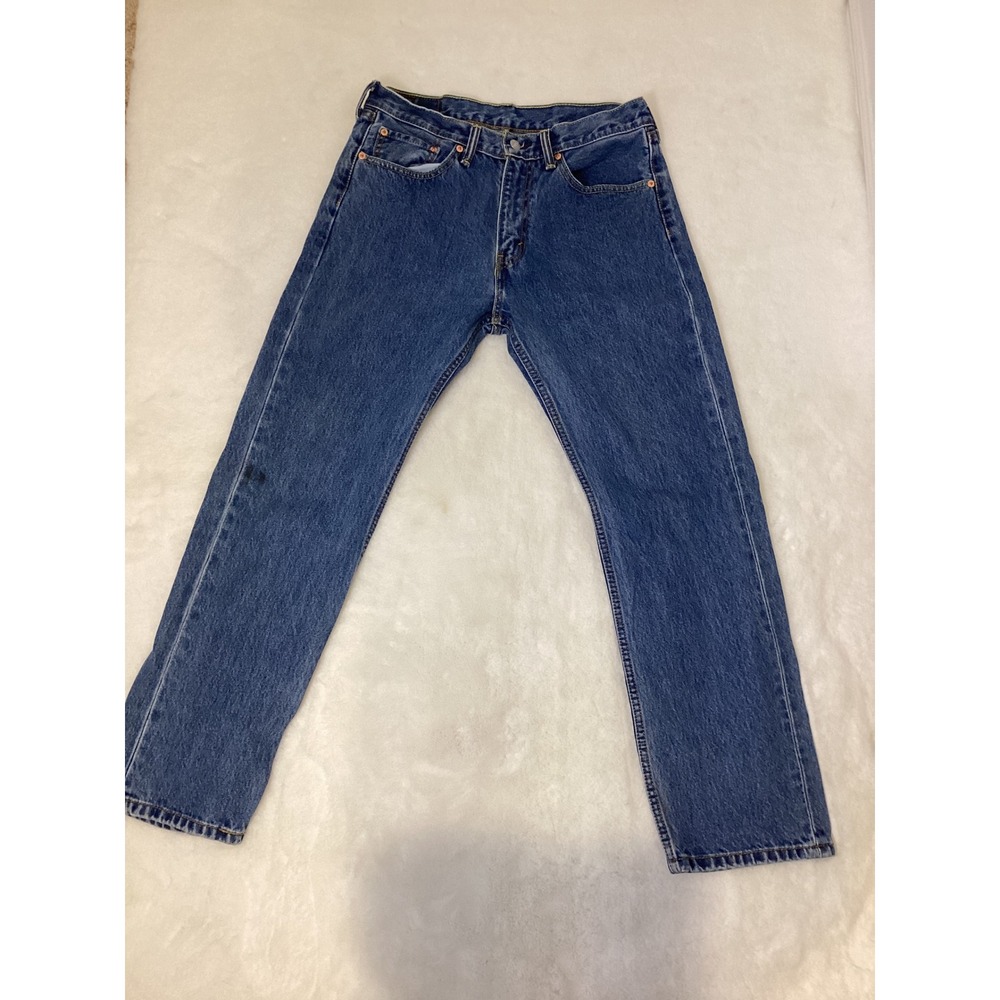 Levi Strauss 505 Jeans Womens W32 L30 Blue Denim Straight Leg Classic